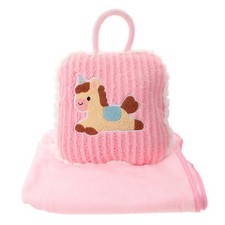 Kissen-Decke mit Pferdemotiv 2-in-1 – Kawaii-Kissen-Decke zum Jahr des Pferdes