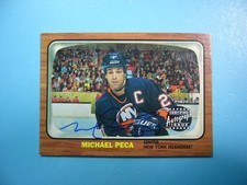 2002/03 TOPPS HERITAGE HOCKEY AUTOGRAPH CARD #RO-AP MICHAEL PECA AUTO SIGNATURE