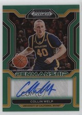 2022-23 Panini Prizm Draft Picks College Penmanship Green Collin Welp Auto 1bs6
