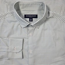 Mizzen Main Leeward Shirt Mens Medium Trim No Tuck Blue Green White Button Down
