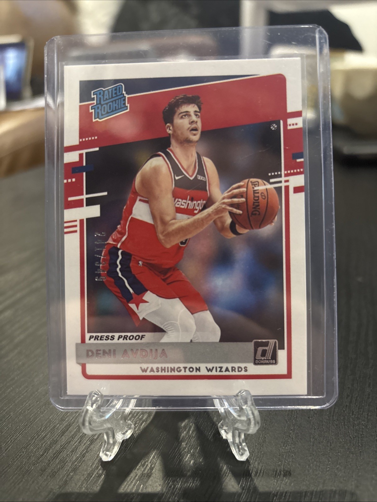 2020-21 Panini Donruss - Rated Rookies Deni Avdija #205 Press Proof Silver /349