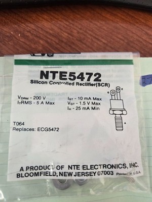 NTE5472 Silicon Controlled Rectifier (SCR)