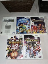 Nintendo Wii Game Lot Of 5-Disney Universe,Face Breaker,KO Party,Kidz Sports