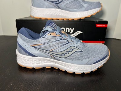 Saucony Cohesion 13 Running Shoes Sneakers Blue Mist/Melon Womans 6.5