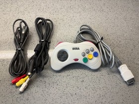 SEGA SATURN ELITE SAROO CONSOLE CLEAN IN BOX W/ CONTROLLER POWER & AV CABLES