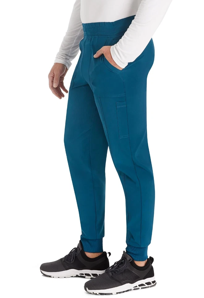 Cherokee Men's Pull-on Jogger, Size: L Short, Caribbean Blue - Image 3 of 4