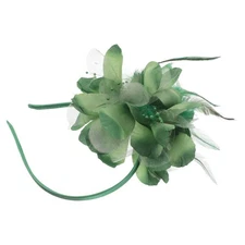 Fascinator Headband: Women plume Fascinator Headband - Wedding Hairpiece Flower