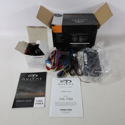 AVITAL 3100 Universal Car Alarm Security System OPEN BOX INCOMPLETE NO REMOTES