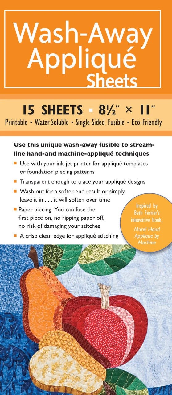 Wash-Away Appliqué Sheets by Beth Ferrier (General merchandise)