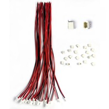 20 Sets JST SH 1.0mm 2-Pin Male Female Connector Plug with 20cm 28AWG Wire