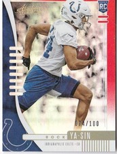 ROCK YA-SIN RED ROOKIE 074/100 ABSOLUTE FOOTBALL NFL 2019