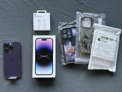 iPhone 14 Pro 128 GB Deep Purple   Neu & OVP   inkl. Zubehörpaket