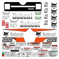 Decal Kit fits Bobcat S650 Skid Steer M-2 + Safety & Diesel Stickers FREE SHIP!
