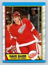#13 Dave Barr 1989-90 O-Pee-Chee Detroit Red Wings