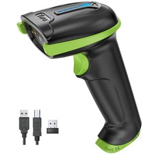 Wireless Barcode Scanner 1D Laser USB Cordless Reader Tera 5100 Green 2.4G