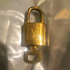 Louis Vuitton Brass Padlock Lock with Key for Luggage or Bag