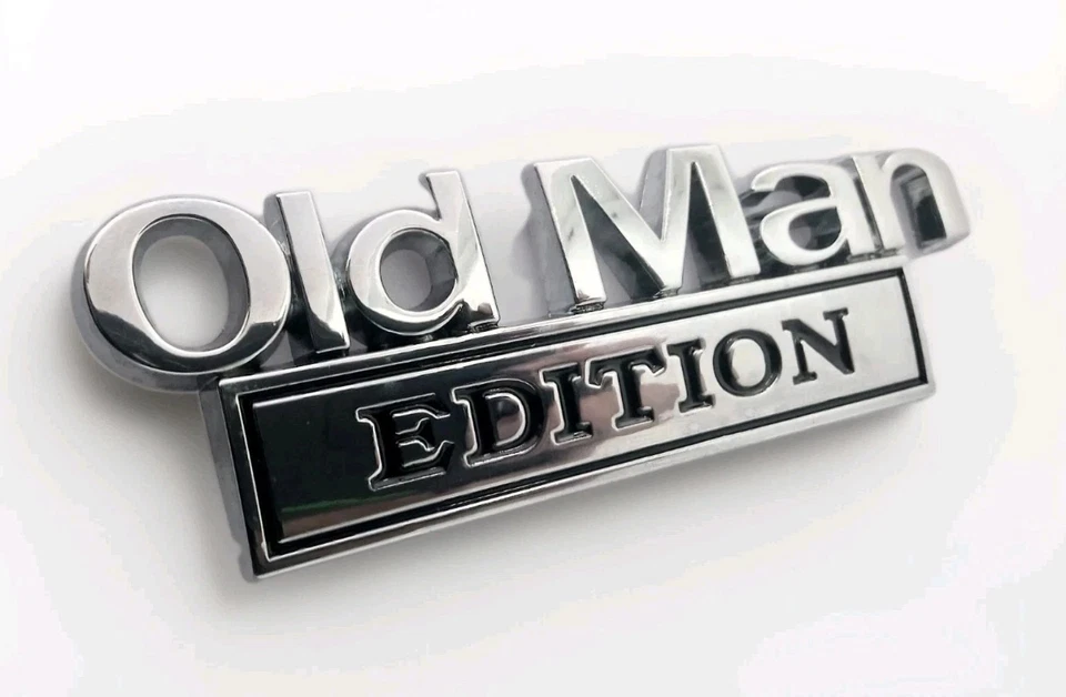 3D Old Man Edition Emblem Aufkleber Metall Logo Sticker Auto KFZ Rentner Tuning - Bild 3 von 4