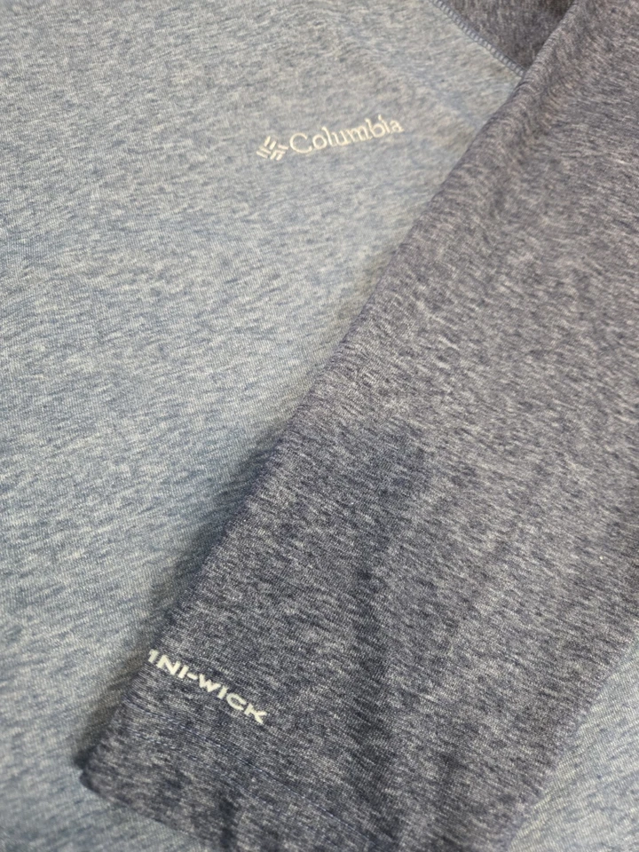 Columbia T Shirt Men Medium Raglan Gray Heather Outdoor Hiking Casual Tee0176 - Image 2 of 4