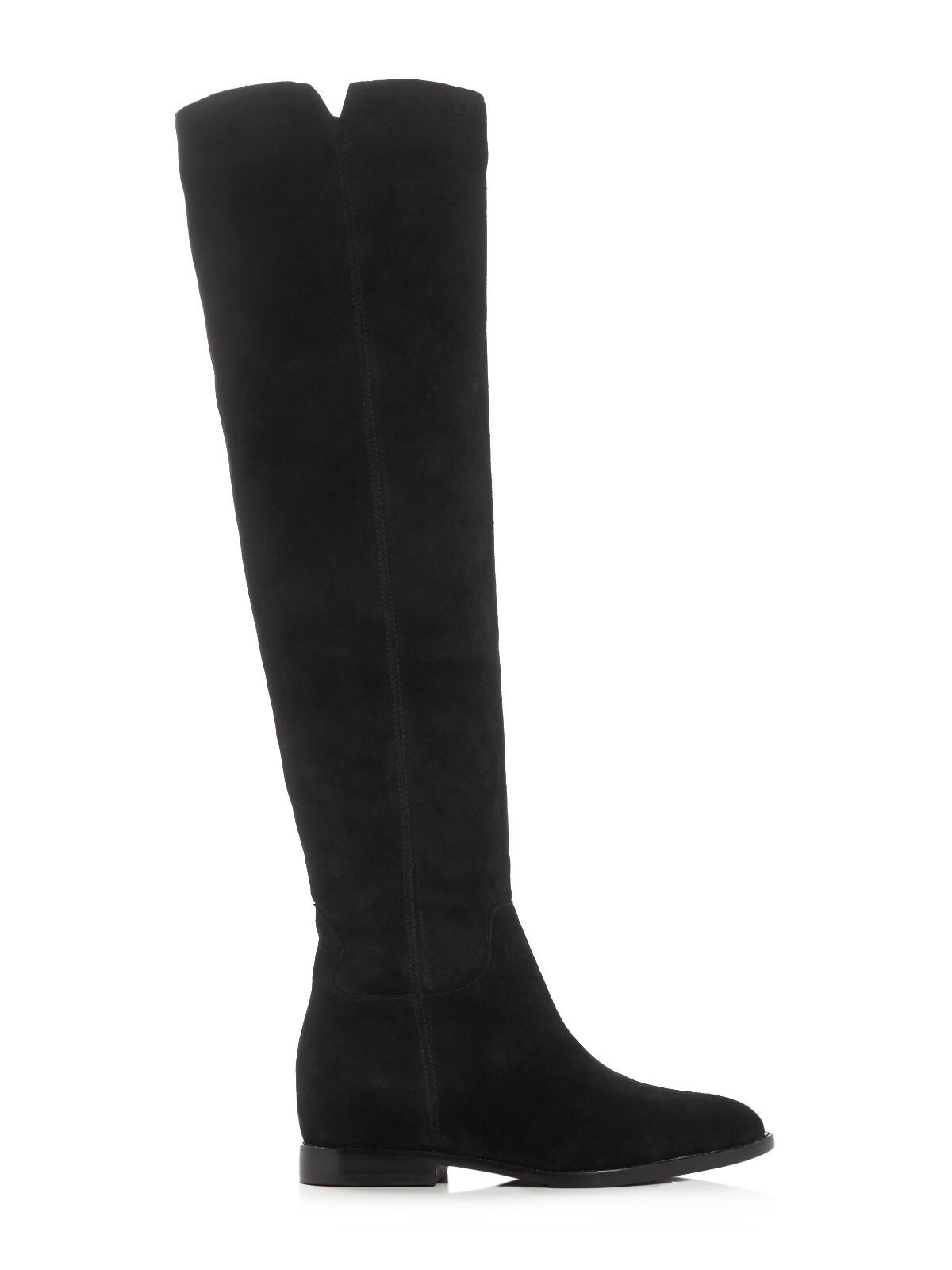 ASH Womens Black Hidden Heel Jess Almond Toe Wedge Zip-Up Leather Dress Boots 35