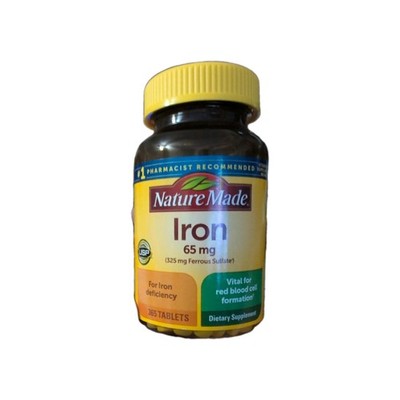 Nature Made Iron 65 mg - 365 Tablets Dietary Supplement  Expires Feb 2029