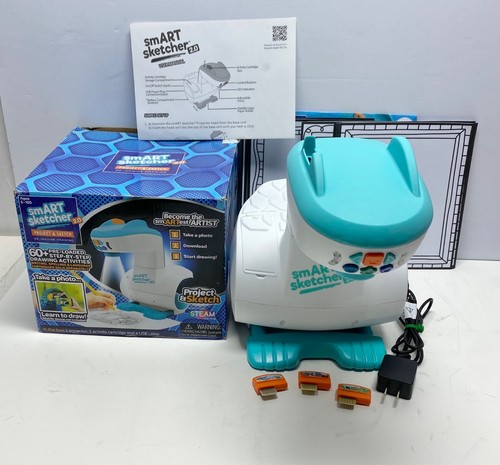SMART Sketcher 2.0 Drawing Projector With 3 Cartridges Power Cord & Paper
