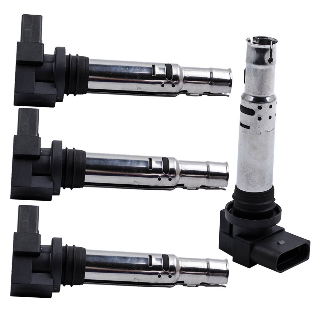 4pcs Ignition Coil Packs Pack Pencil For Seat IBIZA 1.4 74KW For Audi A1 A2 A3