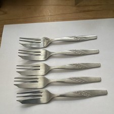 5 Valiant Cake Forks Stainless Steel
