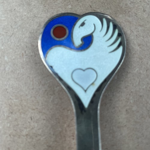 A. Michelsen 1978 Sterling Silver Enamel Christmas Spoon ~ Solstice Denmark