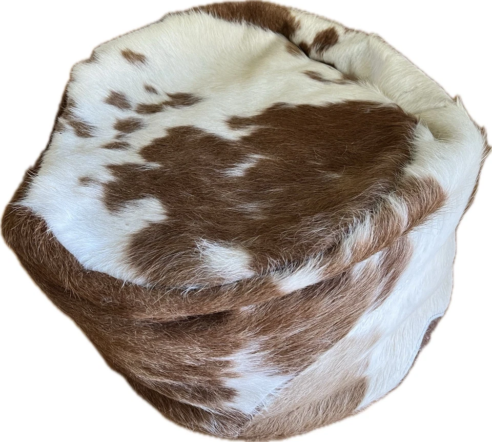 Cowhide Western Modernist Ottoman - Image 2 of 4