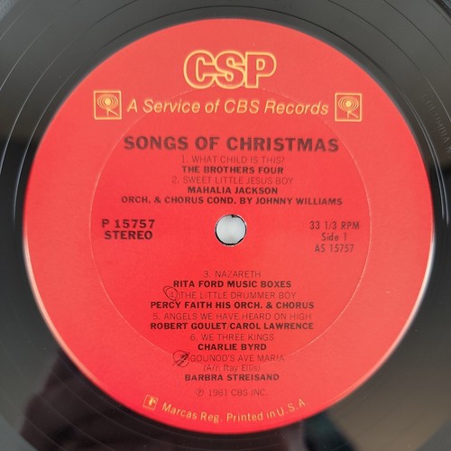 Songs of Christmas Compilation LP in SHRINK 1981 P-15757 VG+ ULTRASONIC CLEAN - Picture 4 of 24