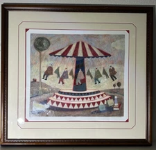 Paula McArdle "Carousel" Serigraph 33" x 30" Signed LE #74/350 SCRATCH READ