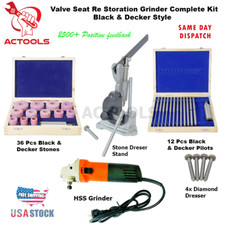 Valve Seat Re Storation Grinder Complete Kit 56 Pcs Black Decker Style