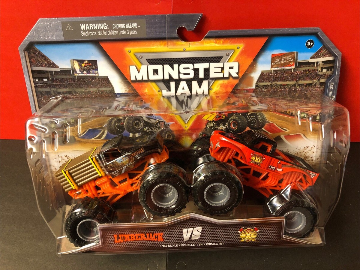 2024 Spin Master Monster Jam 1/64 Double Pack Series 28 Lumberjack