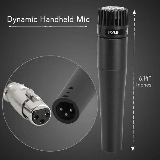 Pyle-Pro PDMIC78 Professional Moving Coil Dynamic Handheld Microphone - Image 3 of 4