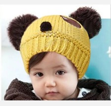CROCHET Warm Panda Baby Hat Cap Kids Boy Girl Beanie Hats Winter Hat SW