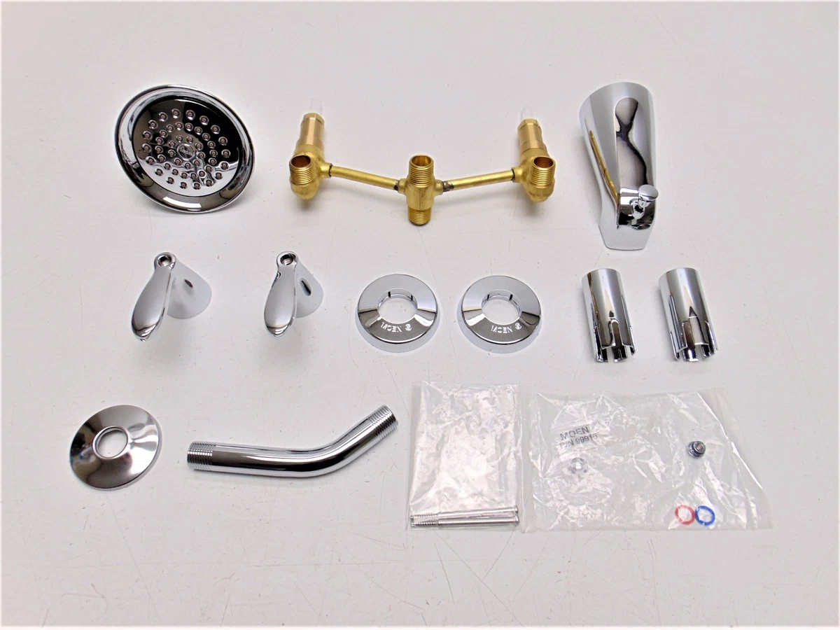 MOEN Adler Tub and Shower Faucet 2-Handle 1-Spray Chrome  