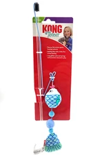 KONG Teaser Scrattles Fish Wand Interactive Catnip Cat Toy