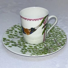 Philippe Deshoulieres Limoges 09 Caraibe Man In Hammock Vintage Expresso Set