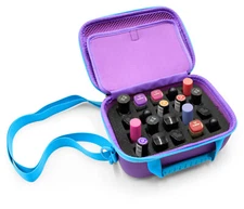 CM Portable Nail Polish Storage Bag Organizer Case 20 Bottles Carrying Holder