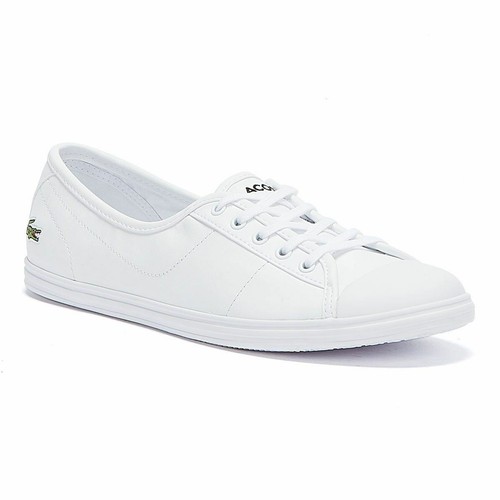 Lacoste Ziane Bl 1 White Leather Womens Trainers, 3 UK