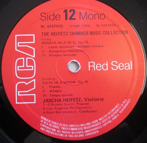 RL 42474 The Heifetz Chamber Music Collection Feuermann Piatigorsky 6LP RCA NM - 第 2/5 張圖片