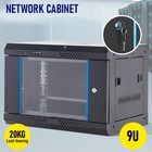 9U Cabinet Server Network Data Rack Wall Mount LAN Rack 400mmDeep Overall 0.6mm