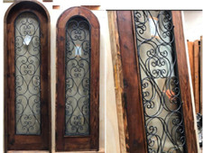 Rustic solid white oak wood arch grid door U choose size/glass Pantry beautiful