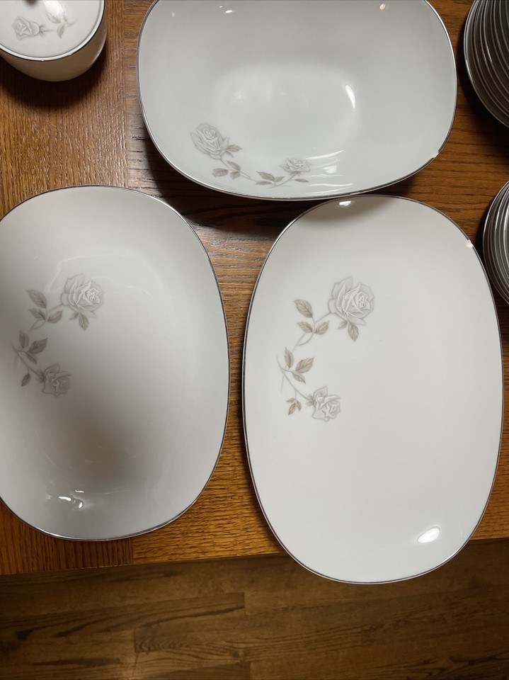 NORITAKE china ROSAY 6216 pattern Huge SET Service for 12 Please Read