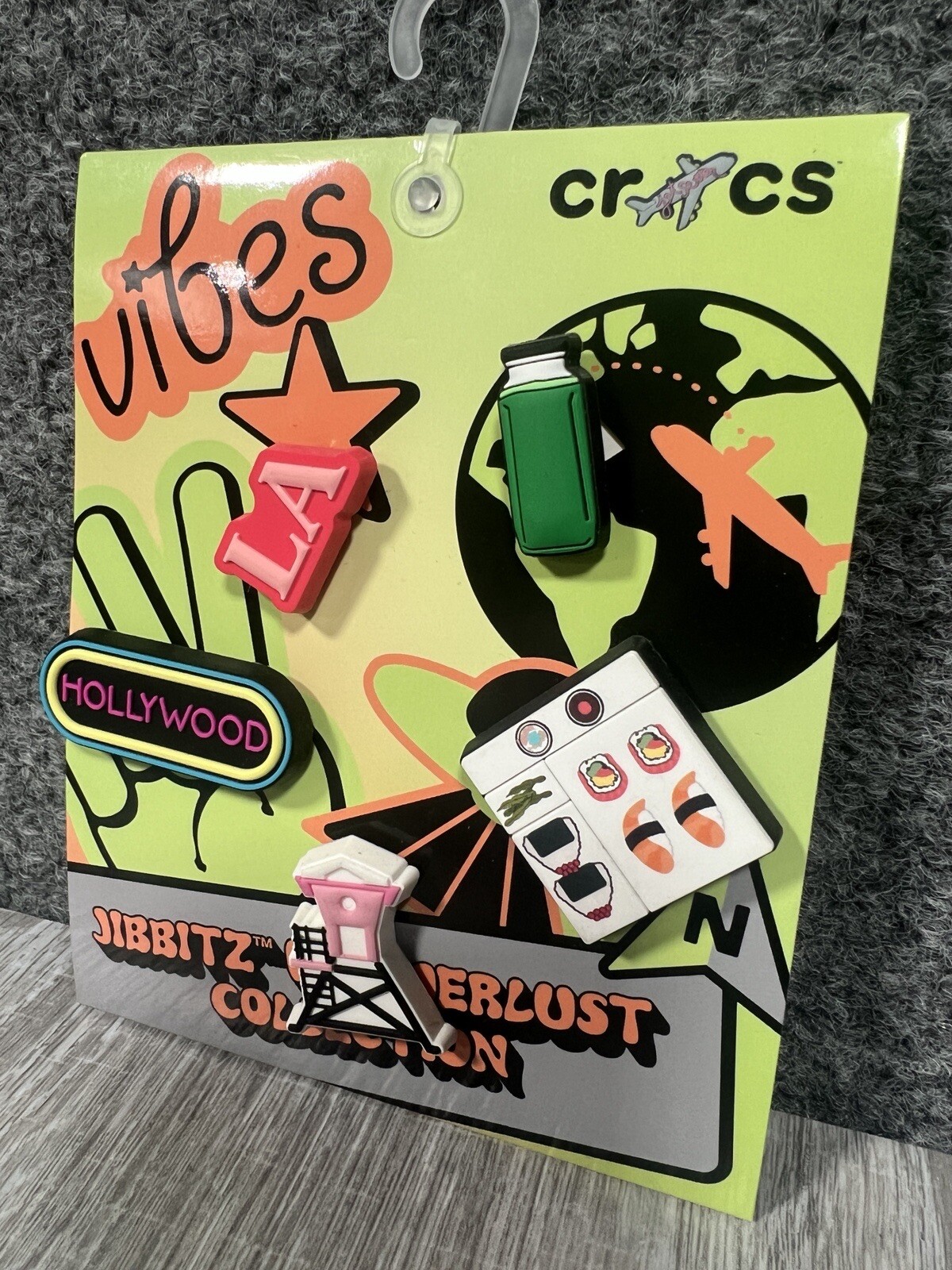 NEW Crocs Jibbitz Shoe Charms Los Angeles LA Wanderlust 5 Pack Hollywood Sushi image 3