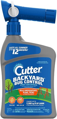 Cutter Backyard Bug Control Spray Concentrate, Fleas,Mosquito Repellent,32 fl oz