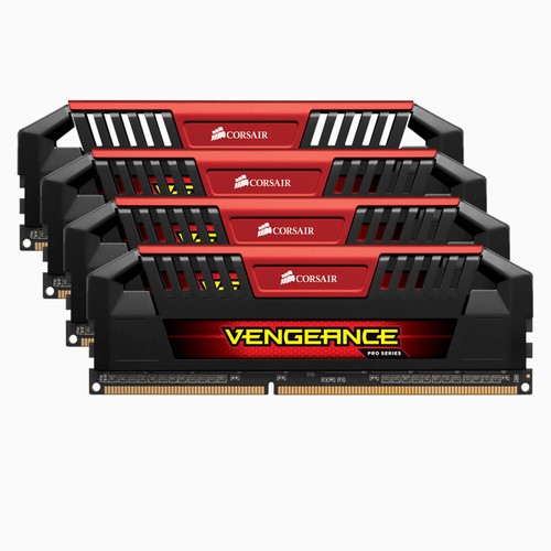 Corsair VENGEANCE Pro 32GB 4x 8GB DDR3 2400MHz PC3-19200 Overclocking RAM Red UK - Picture 3 of 7