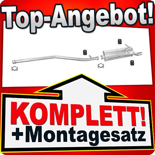 Ligne D'Échappement Complète NEUVE Pour CITROËN XSARA PICASSO 1.6i 95-110CH (2000-2011) - Kit De Montage