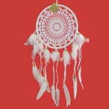 Traumfänger Dreamcatcher gehäkelt 60 cm lang