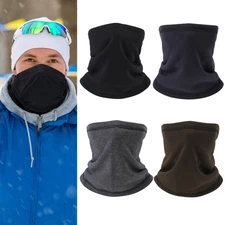 Fleece Neck Gaiter Soft Warm Winter Face Mask Windproof Ski Scarf for Men Women